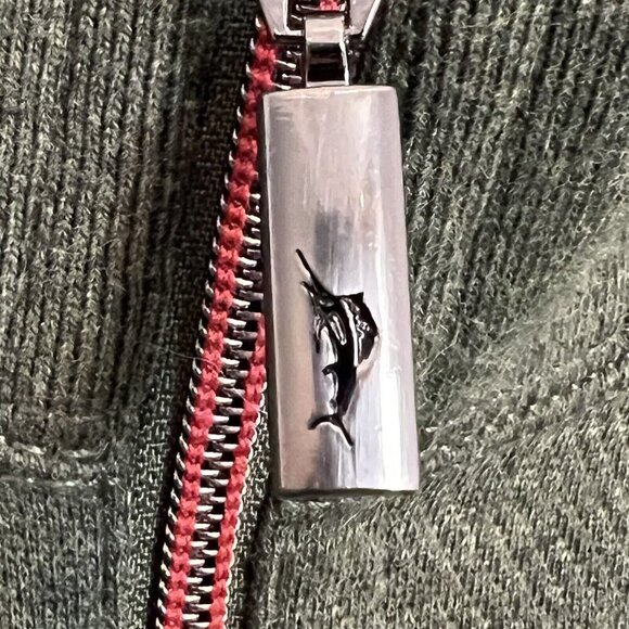 Tommy Bahama Quarter Zip Pullover Sweatshirt Mens XL Green Reversible - Picture 2 of 12